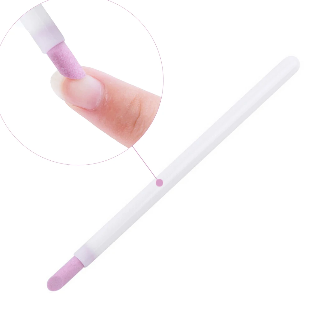 1Pc Cuticle Nail Art Pusher Manicure Care Tools Black Quartz Scrubs Stone Cuticle Stick Pen Spoon Cut Nail Pusher