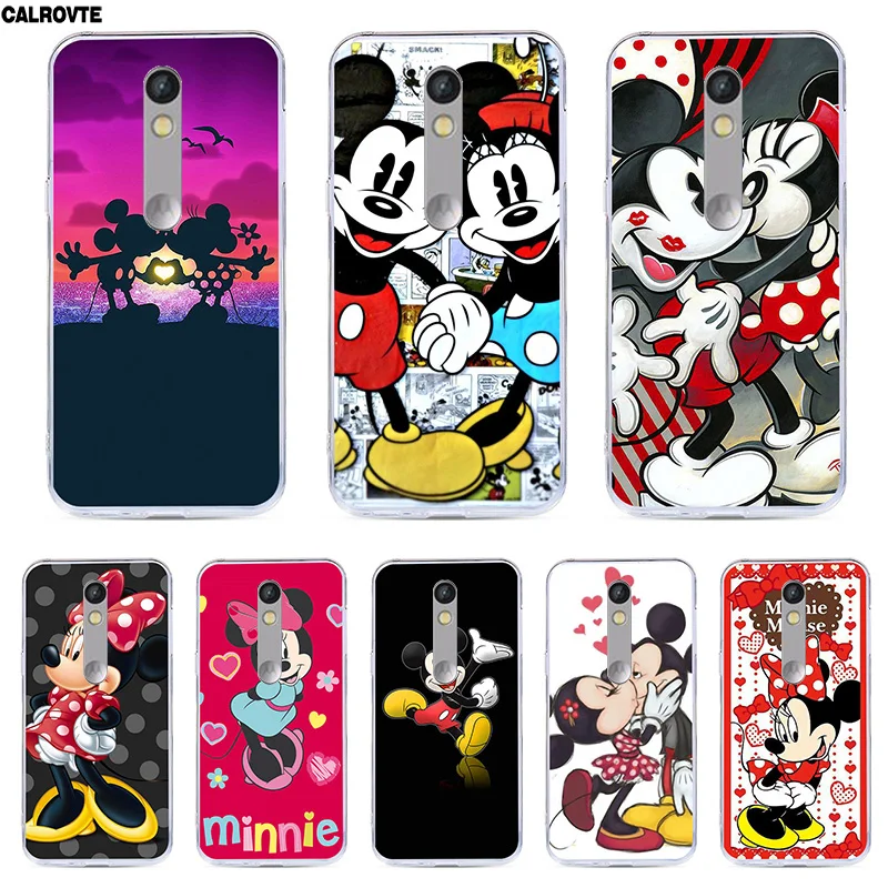 

CALROVTE Phone Case For Motorola Moto X Force/XT1585/XT1581/Droid Turbo 2 Silicon Cover Back Minne Mickey Coque Marble Soft TPU