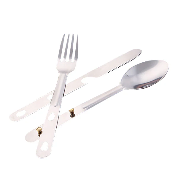

Portable Combination Cutlery Three Sets Of Cutlery Spoons Multifunctional Cutlery Spoon Outdoor Camping Tableware