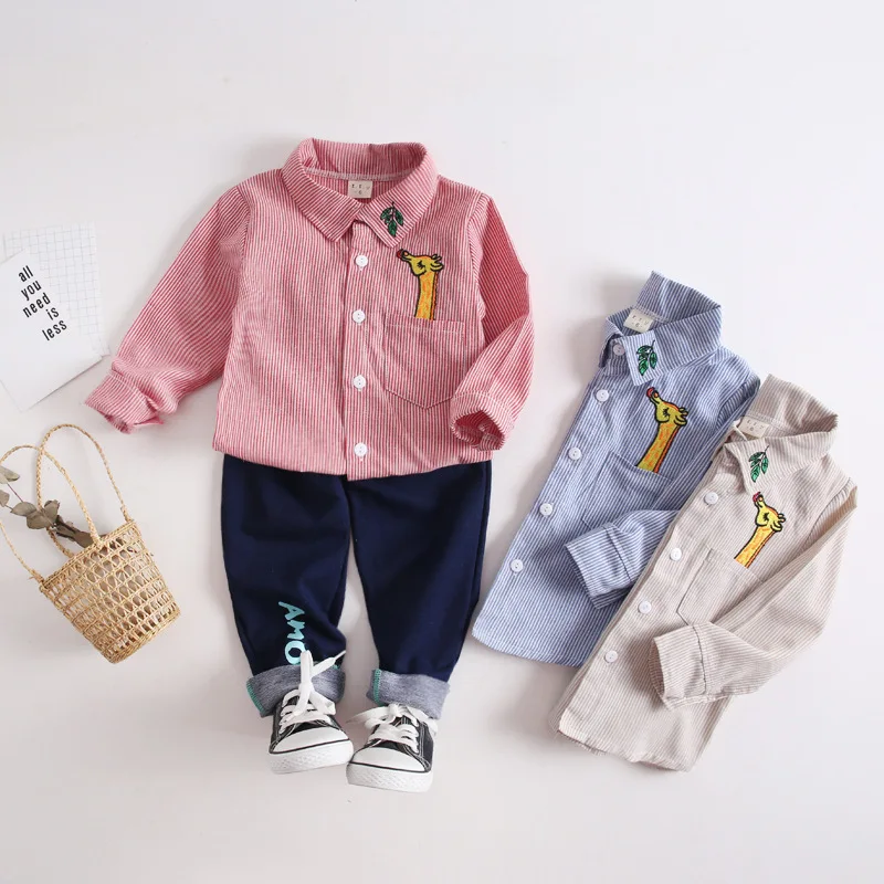 

Children Clothing 2019 Spring Toddler Boys Costume Gentleman Outfit Kids Clothes Long Sleeve Suit for Boys Clothing Set 1-4 Year
