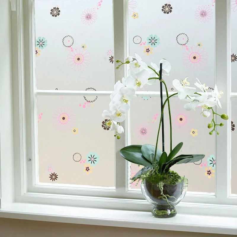 45X100 см матовая витражная плёнка на стекла, окна, фольги, самоклеющиеся наклейки на окна из ПВХ, водонепроницаемая спальня ванная комната