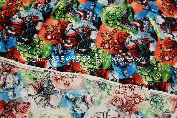 105 см Ширина Marvel Comics Мстители сборная хлопковая ткань для маленьких мальчиков одежда шитье домашний текстиль лоскутное DIY-BK519
