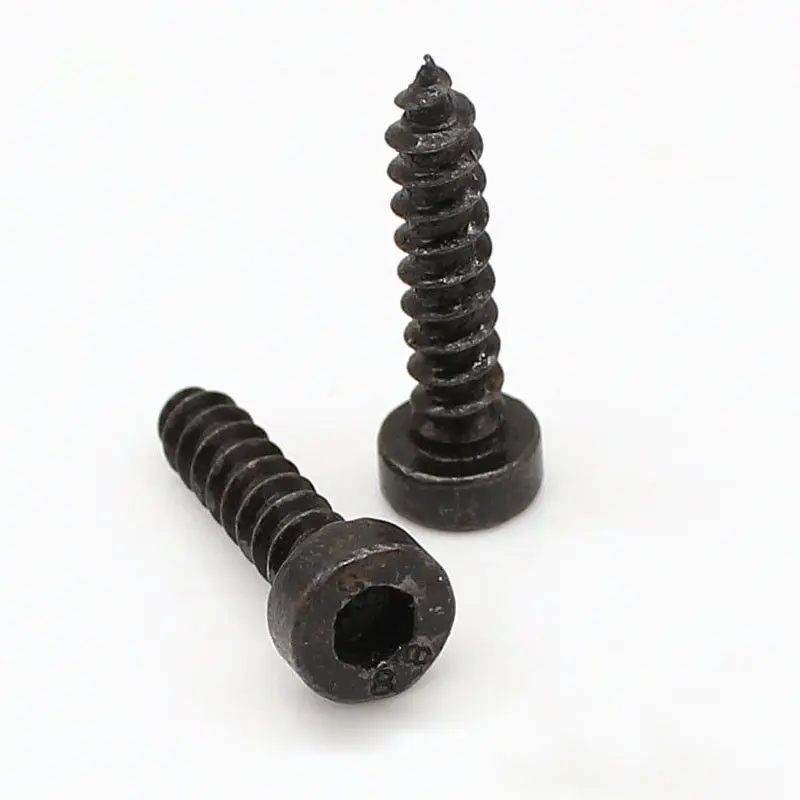 M8 Allen Self tapping Screw Hex Socket Bolt Hardness Screws Sound Model Bolts Black High Quality