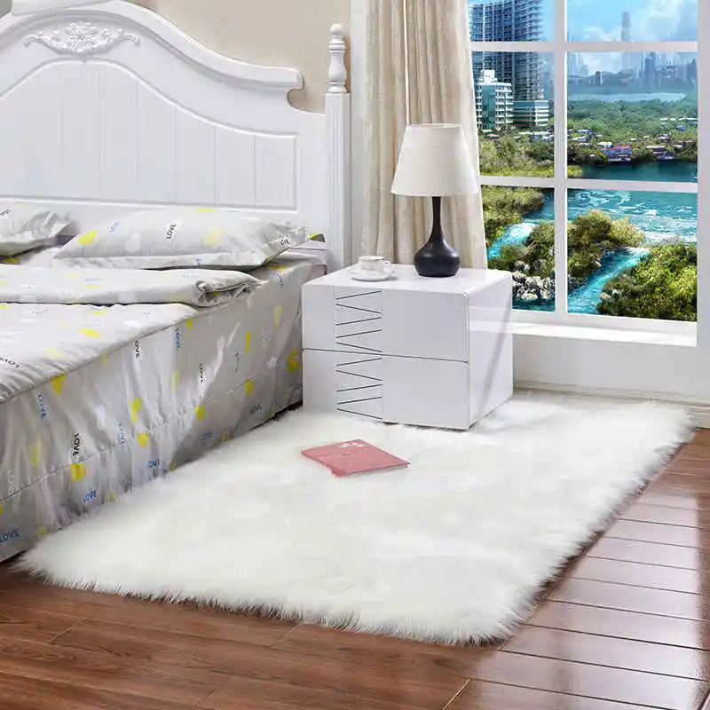 imitation wool rug plush carpet yoga mat (9)