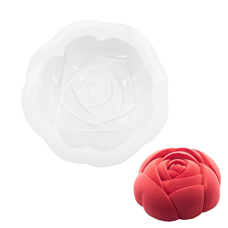 3D Silicone Rose Shape Cake Mold Dessert Baking Tools For Cakes Chocolates Pastry DIY Mousse Pan | Дом и сад