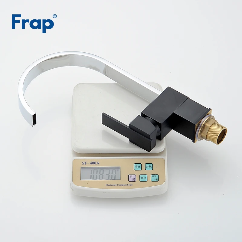 Кухонный Смеситель Frap Y40067 квадратный черный хромированный кран для холодной и