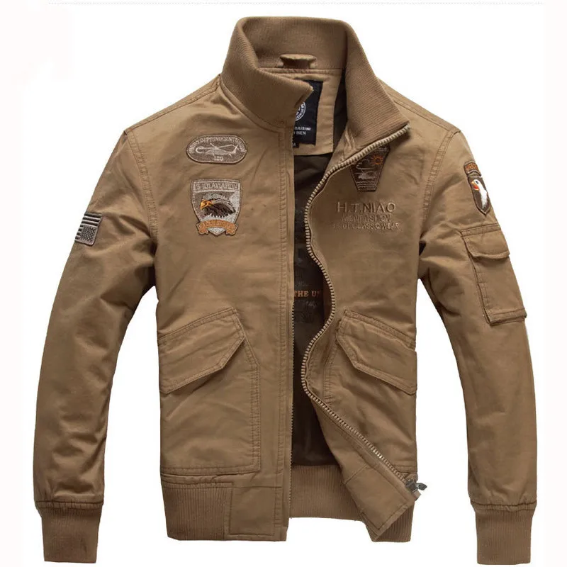 RIINR Bomber Aeronautica Militare Men Jacket Men's Casual Outerwear Coat Air Force Military Army Jackets Jaquetas Veste Homme RIINR Bomber Aeronautica Militare Men Jacket Men's Casual Outerwear Coat Air Force Military Army Jackets Jaquetas Veste Homme