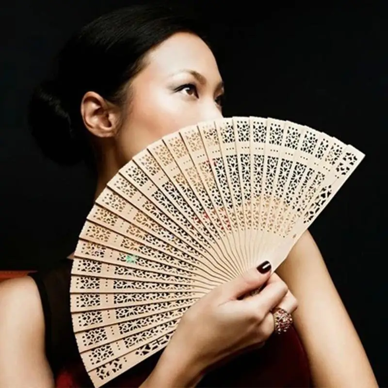 

Chinese Japanese Folding Fan Original Wooden Hand Flower Bamboo Pocket Fan for Home Decor Decoracion Fiestas
