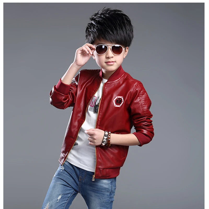2017 Marka Çocuk PU Deri Ceket Çocuklar Sonbahar Bahar Mandarin Yaka Katı  Kabanlar Moda Boy Okul Nakış Coat Sıcak Satış|leather jackets kids|brand  jacket kidsjacket kids - AliExpress