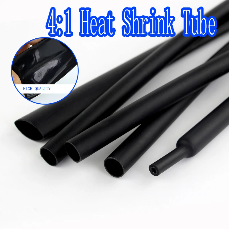 20mm 4:1 Black Heat Shrink Heatshrink Glue-Lined Tube Tubing Wire Sleeving Wrap