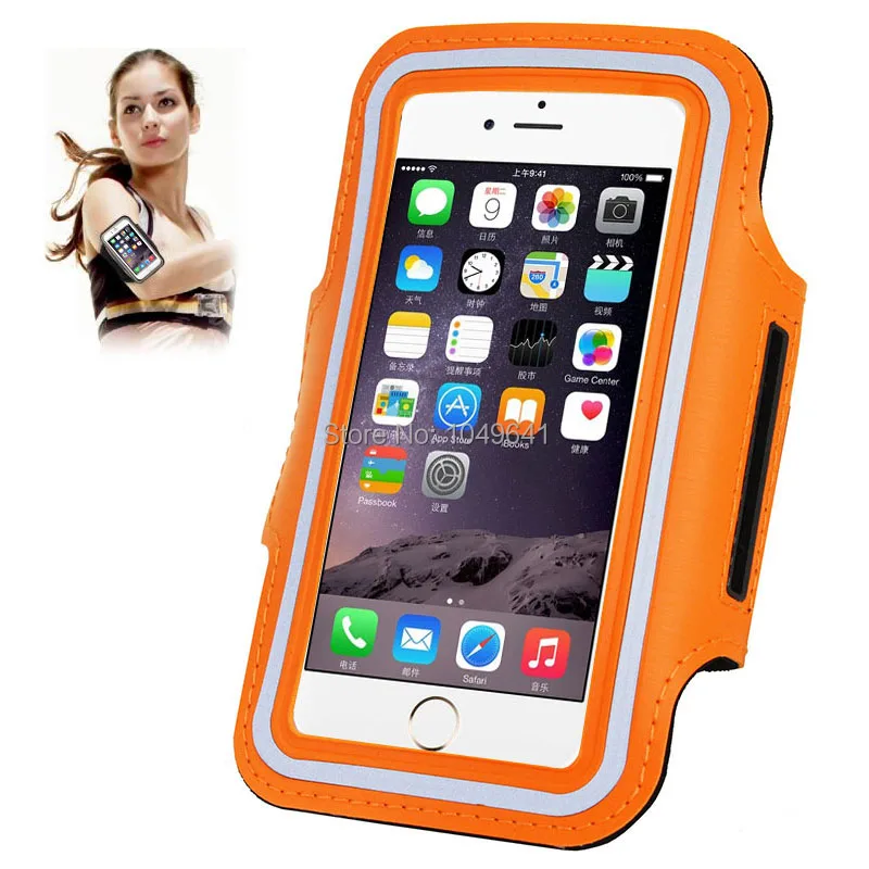 KIP6-1322O_1_Sport Armband Case with Earphone Hole & Key Pocket for iPhone 6 & 6S  HUAWEI Y3 II  ZTE Blade GF3  and Less than 4.7 inch Mobile Phone