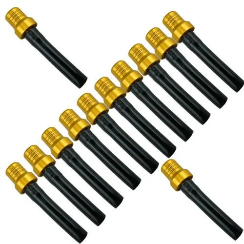 

100PCS Motorcycle Fuel Gas Tank Golden Cap Breather Vent Black Hose Anti Reverse Bike