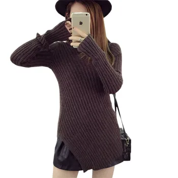 

Woman Sweaters Pullovers 2017 New Autumn Winter Knitted Sweater Women irregular Pullover Pull Femme Sweater Mujer MA0076