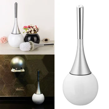 

Bathroom Toilet WC Scrub Cleaning Brush With Stainless Steel Holder Set