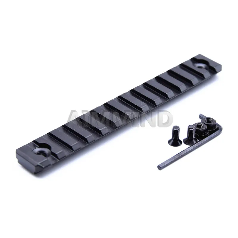 3, 5, 7, 9, 11, 13 слотов AR Rail mlok M-LOK Rail базовый сегмент Handguard раздел авиационный алюминий Picatinny Weaver для охоты - Цвет: 13 slot