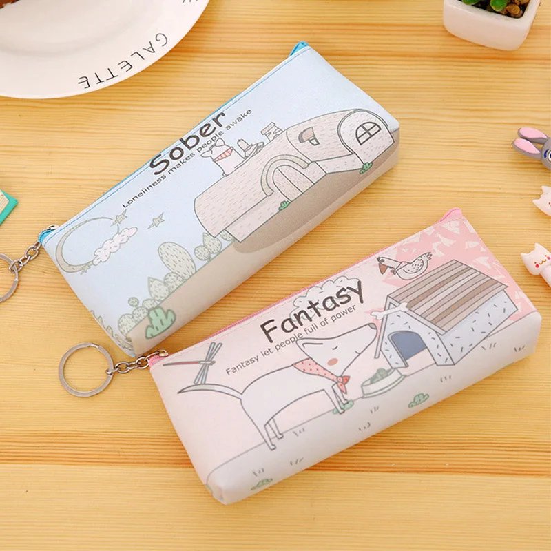 

Kawaii Fantasy Pencil Bag Cute Dog Pencil Case High Capacity Pen Case For Kids Gifts School Office Supplies Korean Stationery
