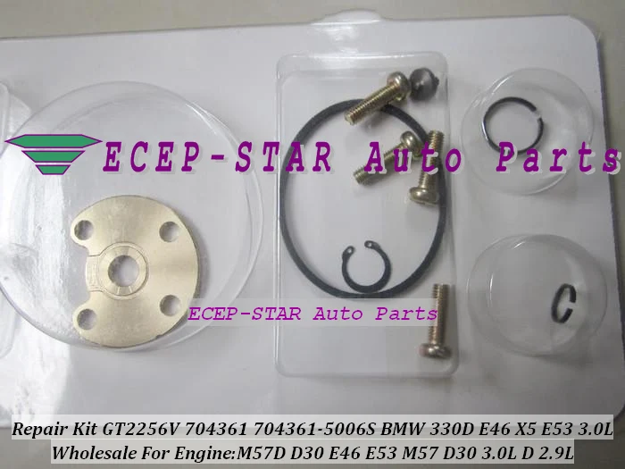 GT2256V 704361 704361-5006S Turbo Repair Kit rebuild Turbocharger For BMW 330D E46 X5 E53 3.0L 1999-2004 M57 D30 M57D 3.0D 2.9L