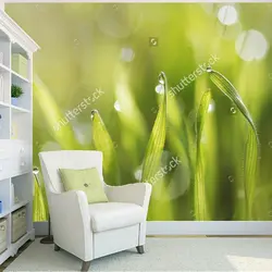 Пользовательские природные пейзажи обои, зеленый свежей травы, 3D Фото Фреска для гостиной, спальни обои