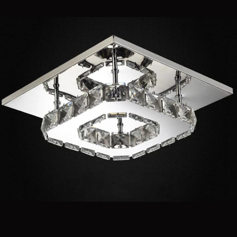 

Modern LED Ceiling light Square Crystal Lustre Luminaires for Living Room led lamps for home aisle corridor kitchen fixtures