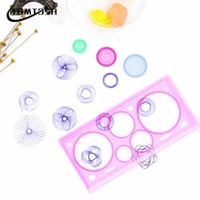 TOMTOSH 1 Pcs Set Spirograph font b Geometric b font font b Ruler b font Learning