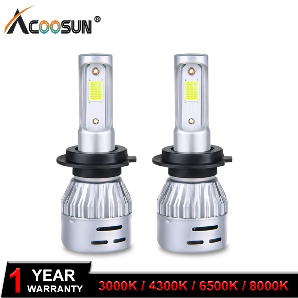 LED 4300K 3000K LED Fog font b Lamp b font LED H7 Car Bulb 6500K 8000K
