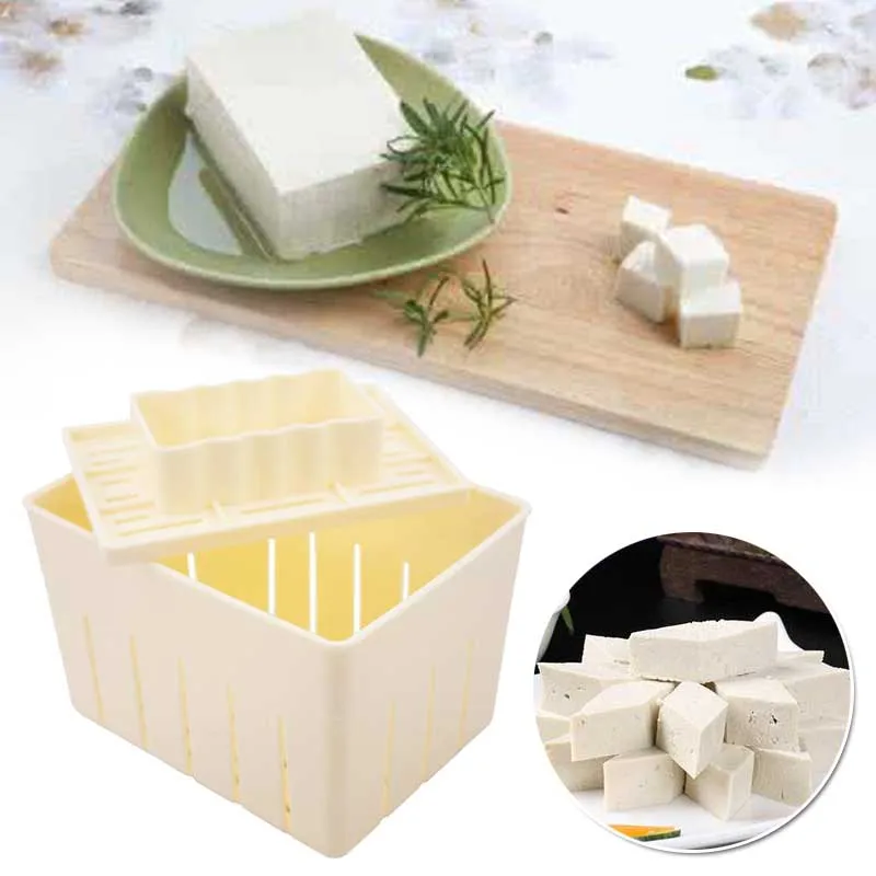 1 Set Plastic DIY Soybean Curd Tofu Press Maker Mold Box With Plate