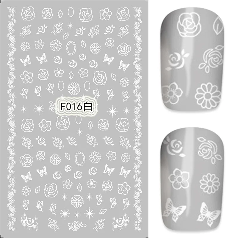 YZWLE, 1 шт., дополнительно, новинка, 3D стикер для дизайна ногтей, переводная наклейка с водой, s цветок/Сексуальная Кошка/бант, наклейки, декоративные F011-F028