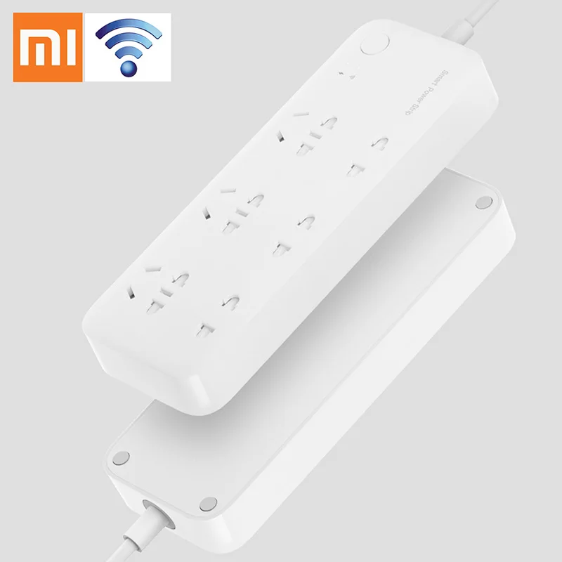 Оригинальный Xiaomi Mijia Smart power Strip Intelligent 6 портов Розетка WiFi беспроводной пульт