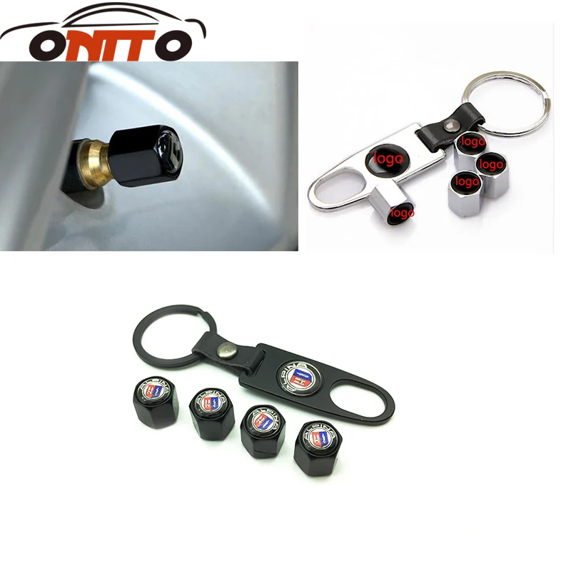 cheap Tire Accessories Tire Valve Caps Auto Tyre Air Stems Cover silvery Black Creative Emblem Auto Motorcycle Wheel for bmw