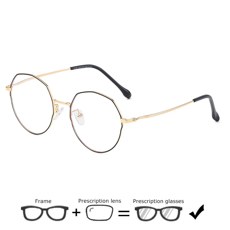 2019 Luxurious Irregular Frame Prescription Eyeglasses Women Retro Optical Glasses See Near Computer Eyewear Myopia Spectacles |