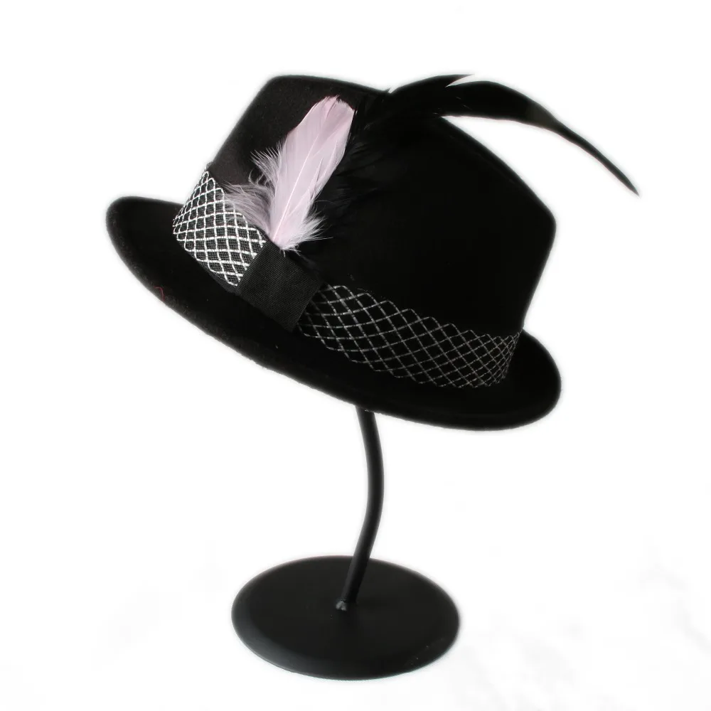 black felt sun hat