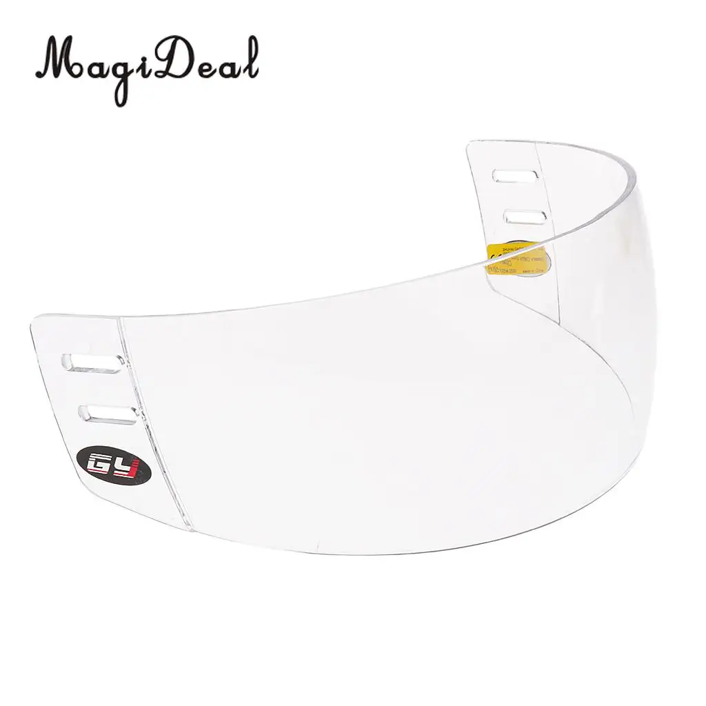 MagiDeal High Quality CE Approval Anti-Fog Anti-Scratch Ice Hockey Visor Shield With Mounting Hardwares Replacement Acce 39x9cm