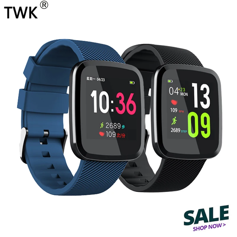 

TWK Men's Smart Watch Heart Rate Blood Pressure Smart Band Fitness Tracker Wristband for iOS Android reloj hombre Women's watch