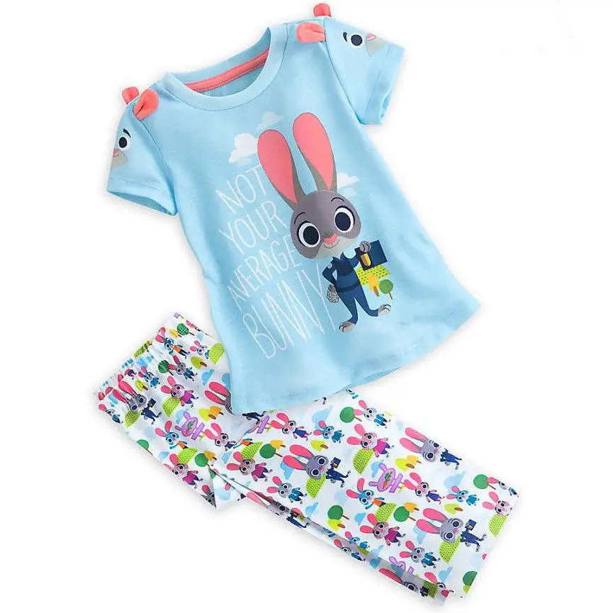

2016 fashion toddler baby girls summer clothing sets 2pcs girls summer cartoon clothes set kids sport suit set tracksuit set