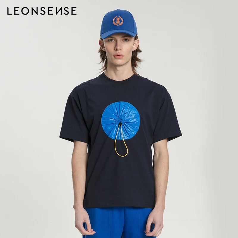 Leonsense/мужская одежда с круглым вырезом коллекция 2018 года летняя стильная