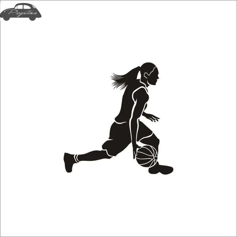 Women Basketball Player Sticker Sports Dunk Car Decal Helmets Kids Room Posters Vinyl Wall Decals Football Sticker