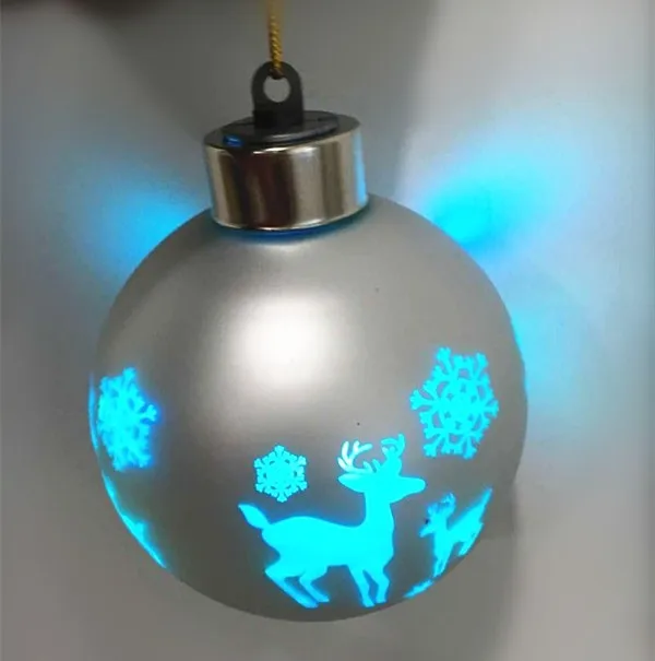 Картина из прозрачного стекла Рождественская елка шар украшения