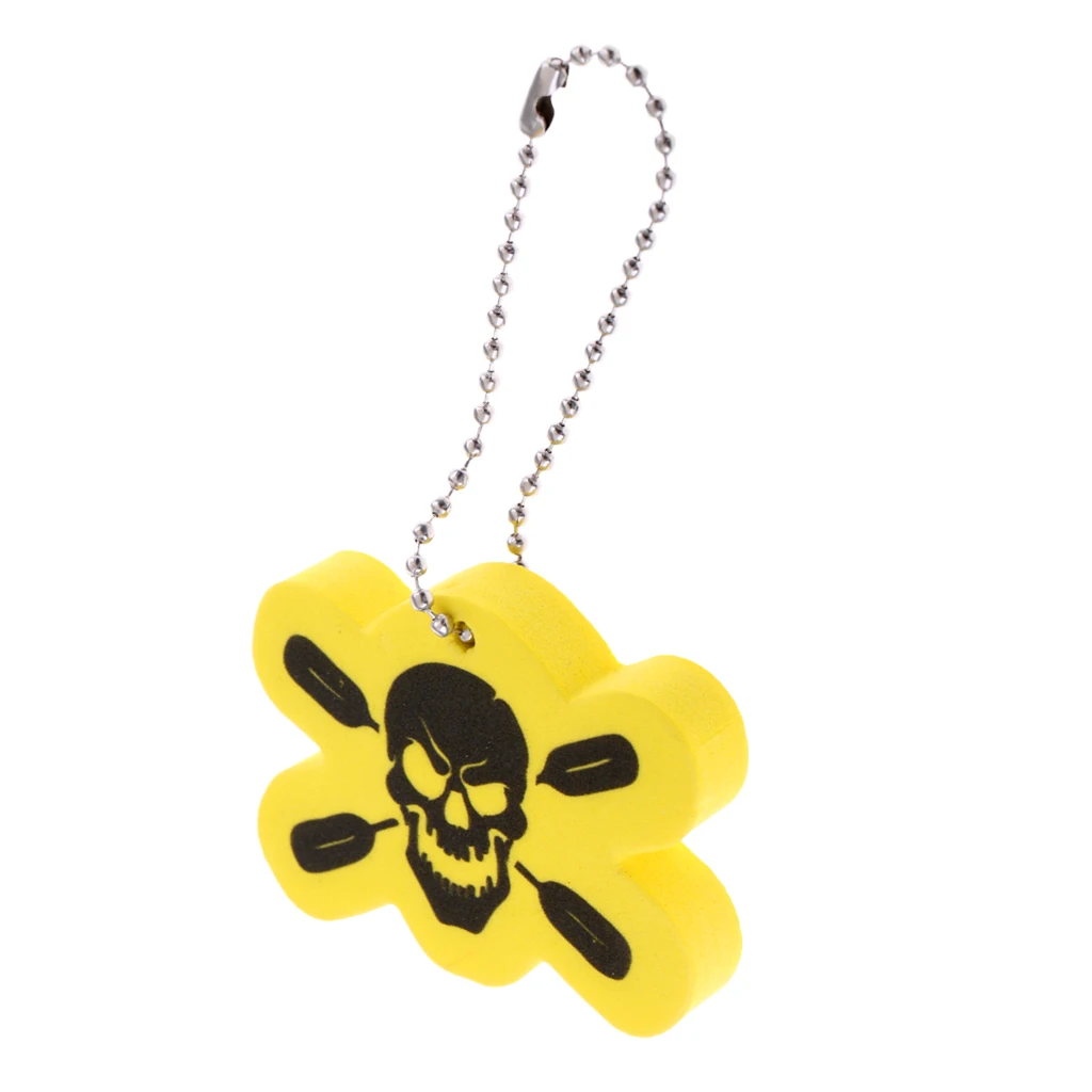 

1 Pcs Floating Skull Skeleton Key Ring Highly Visiblility Keychain Float For Marine Fishing Swimming Surfing Beach Water Sports