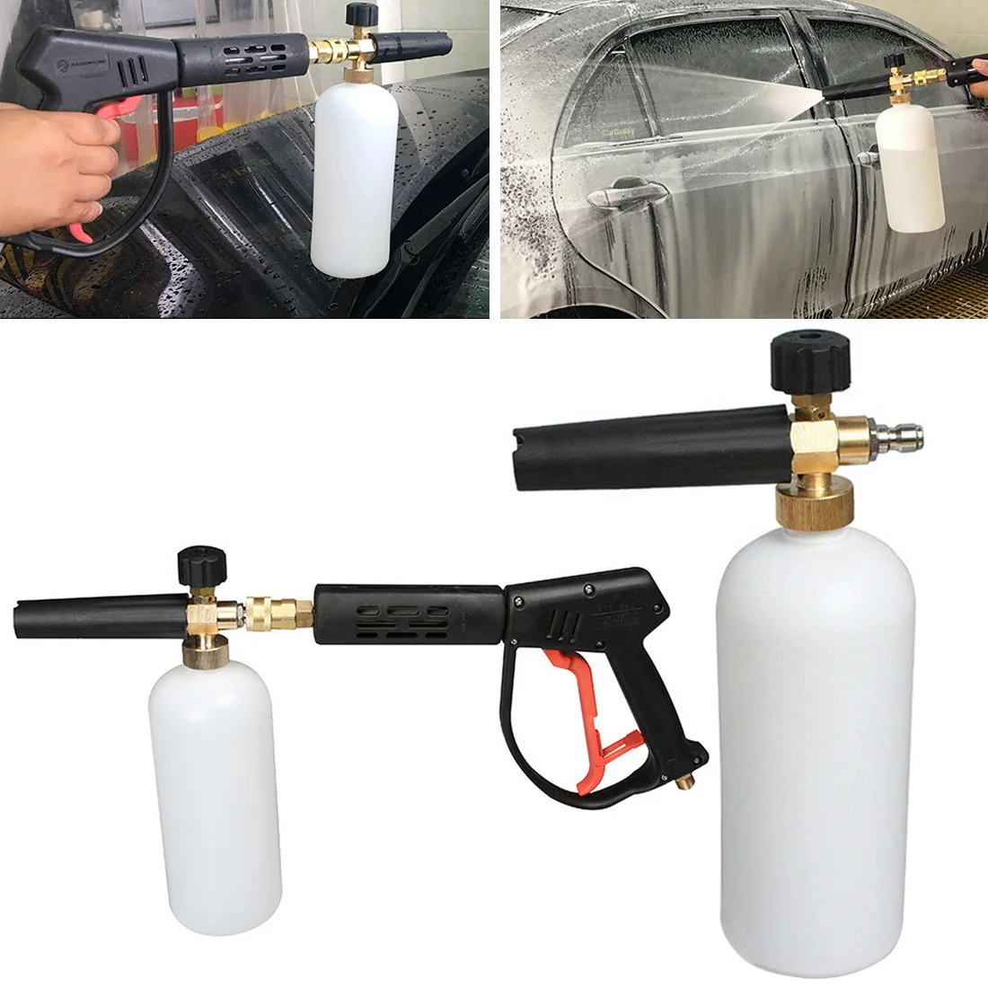 

Foam Nozzle Gun Cannon / Car Wash Soap Chemicals Shampoo Sprayer/ Snow Foam Lance/ Foam Generator for Huter High Pressure Washer