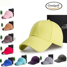 CRESTGOLF 1 шт. модные кепки для бега Мужская и женская шапка однотонная изгиб Козырек Кепка 20 цветов дополнительная шапка твердая регулируемая крышка