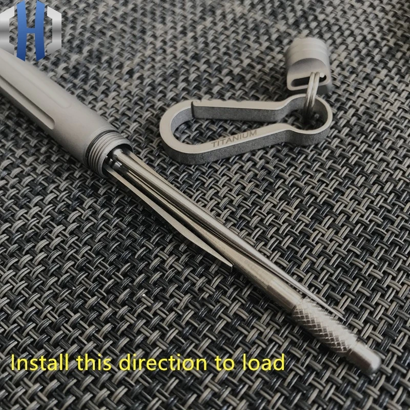 Titanium Alloy Toothpick, Pure Titanium Tooth Seal Capsule Drug Box, Tweezers Key Buckle Fast And Portable Waterproof EDC
