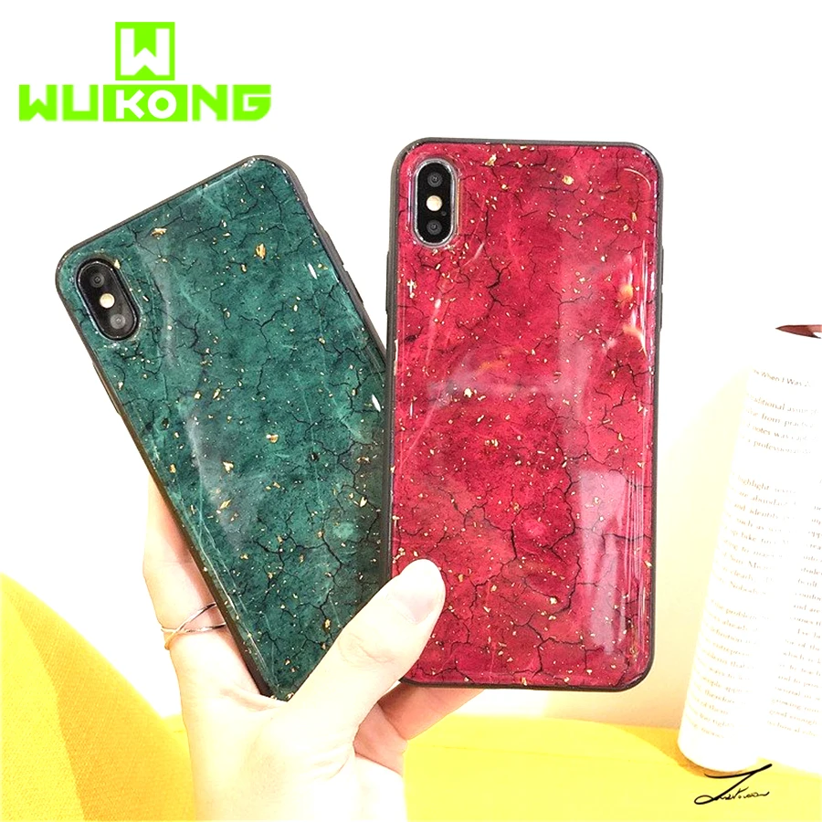 

Wukong Marble Purple Silicone Full Cover Phone Case For iPhone iPhone 7/8 8 Plus TPU+PC Case For iPhone XR XS Max