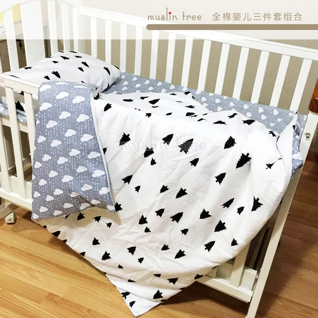 Free Shipping Cotton Lightning Cloud Pattern Baby Crib Bedding Set Free Shipping Cotton Lightning Cloud Pattern Baby Crib Bedding Set Include Pillowcase Bed Sheet