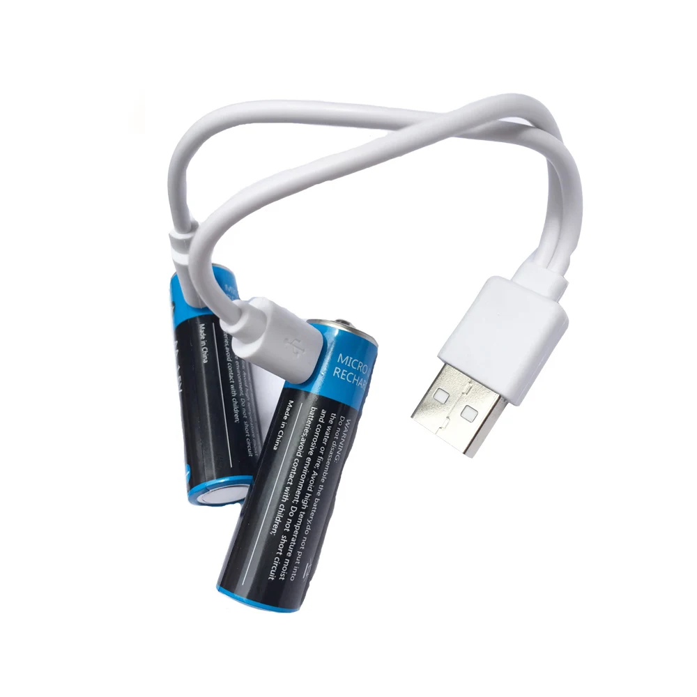 Аккумуляторная батарея 1,5 V AA 1200mAh usb зарядная литиевая батарея с микро USB кабелем