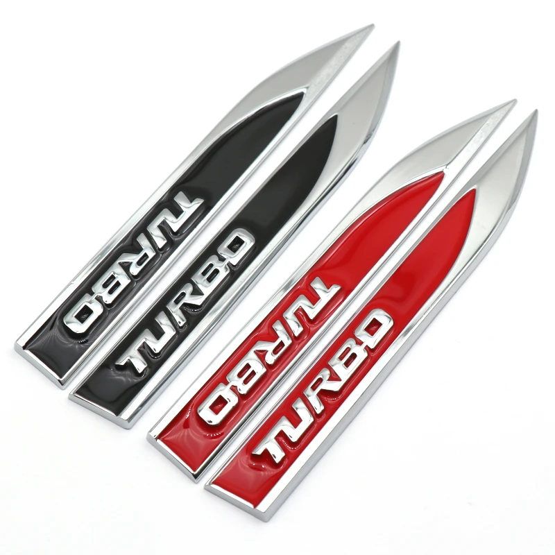 

1Pair Car 3D Metal Sticker Turbo Logo Car Letter Sticker Emblem Chrome Badge Decals for POLO GOLF CC TT JETTA TOUAREG Styling Ac