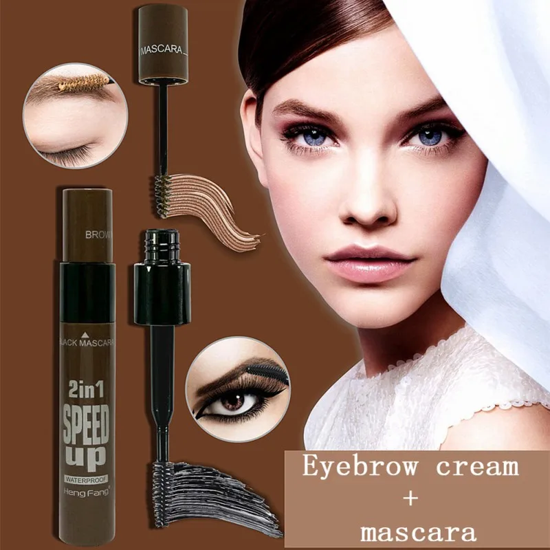 

Eyebrow & Mascara Cream Gel Makeup Pen Waterproof Eye Brow Enhancer Long-lasting Cosmetics With Brush WR95