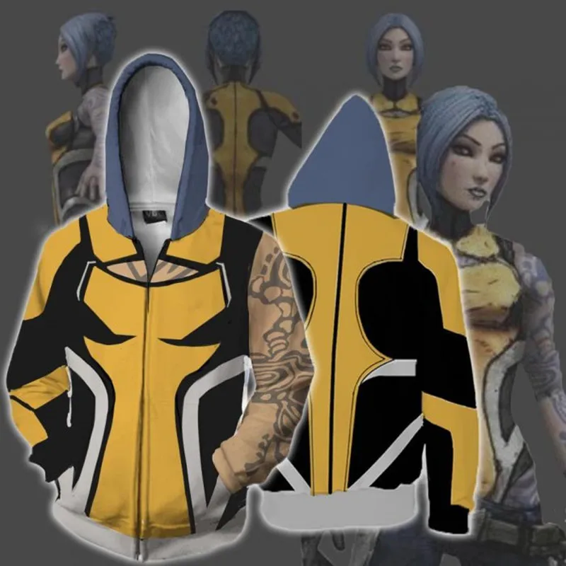 

Game Game Borderlands Sweatshirts Hoodie Cosplay Costume Jackets Men Coat Zipper Hoded
