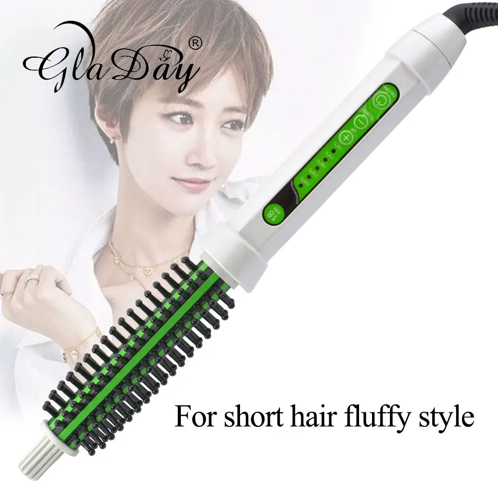 Ceramic Hair Curler Brush Electric Comb Hair brush LED Curling Fluffy Brush Curlers Styling Tools