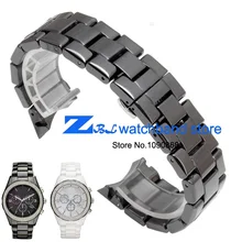 Керамика ремешок 18 мм 22 мм ремешок для наручных часов для armani AR1400 AR1403 AR1406 AR1401 AR1407 AR1409 AR1443 AR1410 AR1475 ремешок для часов