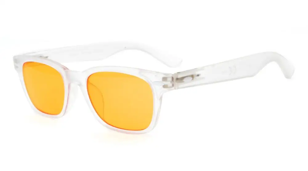 DS148 Eyekepper синий светильник, блокирующие очки, очки для сна, предотвращающие напряжение глаз, очки для игры, темно-оранжевые линзы - Цвет оправы: Transparent